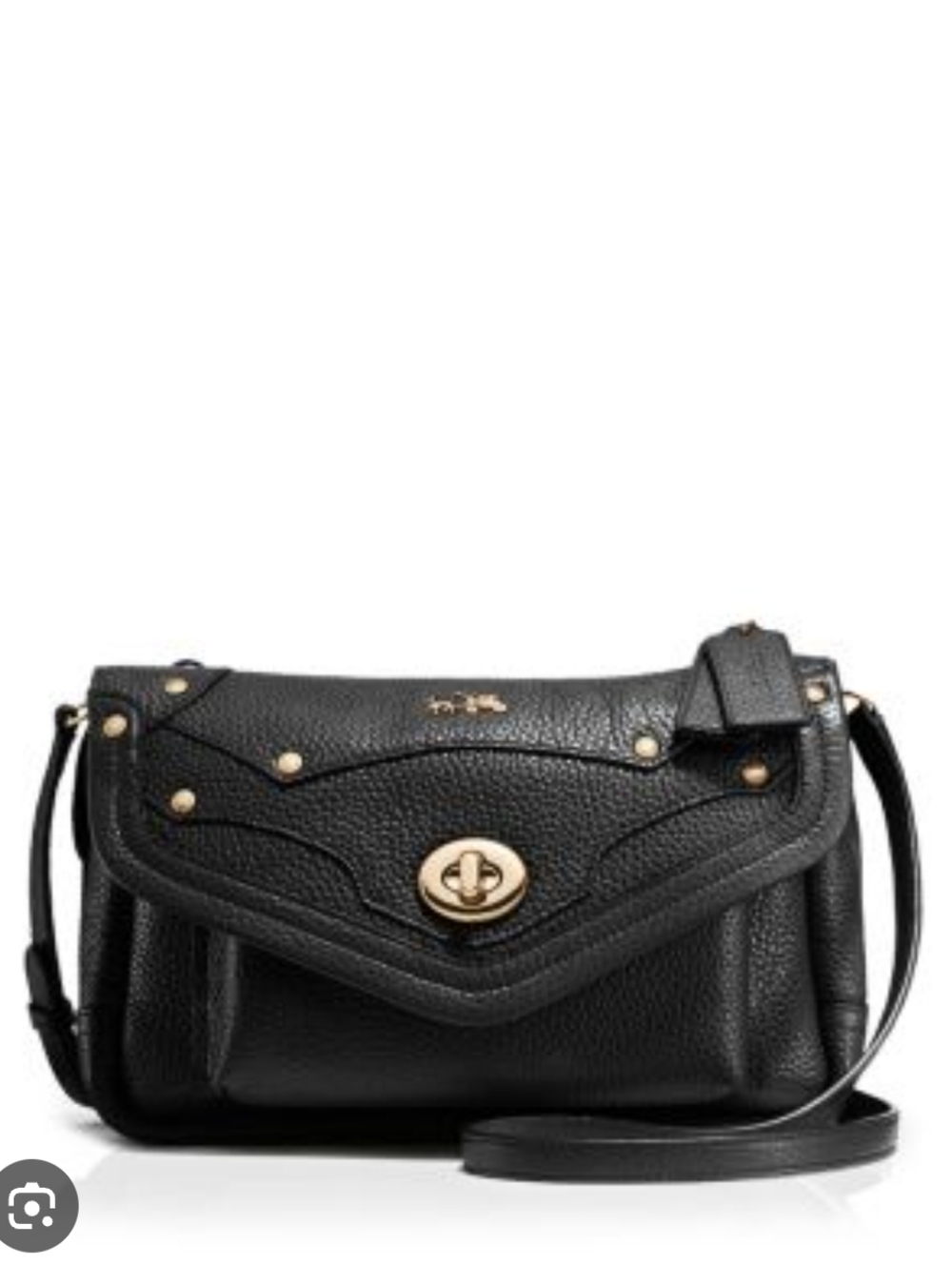 Coach 36050 Ryder Pebbled Leather Crossbody Goldtone HDWR EUC